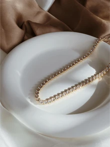 Colar de decoração de strass super brilho europeu e americano