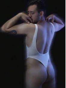 Body sexy para hombre - Beis - Ver 2