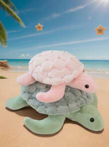 28厘米/11.02英寸可爱海龟毛绒玩具柔软填充海洋动物玩偶卡哇伊海龟毛绒安抚娃娃儿童生日礼物节日装饰家居女孩礼物海洋主题派对用品 - 彩色 - 查看 8