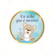 100 Baby Shower Stickers Bear Girl Or Boy Decoration - CÔ GÁI/BÉ TRAI - Xem 2