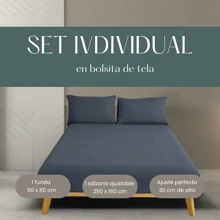 Single Drawer Sheet And 1 Cotton-Touch Microfiber Pillowcase - Verde Jade - View 2