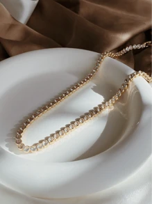 Colar de decoração de strass super brilho europeu e americano