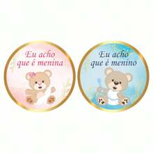 100 Baby Shower Stickers Bear Girl Or Boy Decoration - CÔ GÁI/BÉ TRAI - Xem 1
