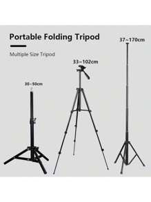 Kit aro de luz 10 pulgadas con tripoide ajustable - Blanco - Ver 5