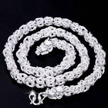 Collar sólido con acabado de plata chapada, Dije de dragón redondo de 8 mm de alta calidad, joyería de moda