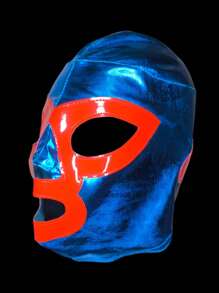 1 Mascara Complemento de Disfraz Nacho Libre Adulto - Azul - Ver 1