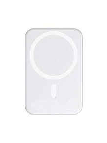 Bateria Magnetica MagSafe 5000mAh Compatible con iPhone, Cargador Portátil Inalámbrico Mini Power Bank 5000mAh Batería Magnética Imán - Blanco - Ver 4