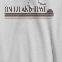 Social Collective On Island Time Unisex Graphic Cotton Pullover Sweatshirt Hoodie - White - View 2