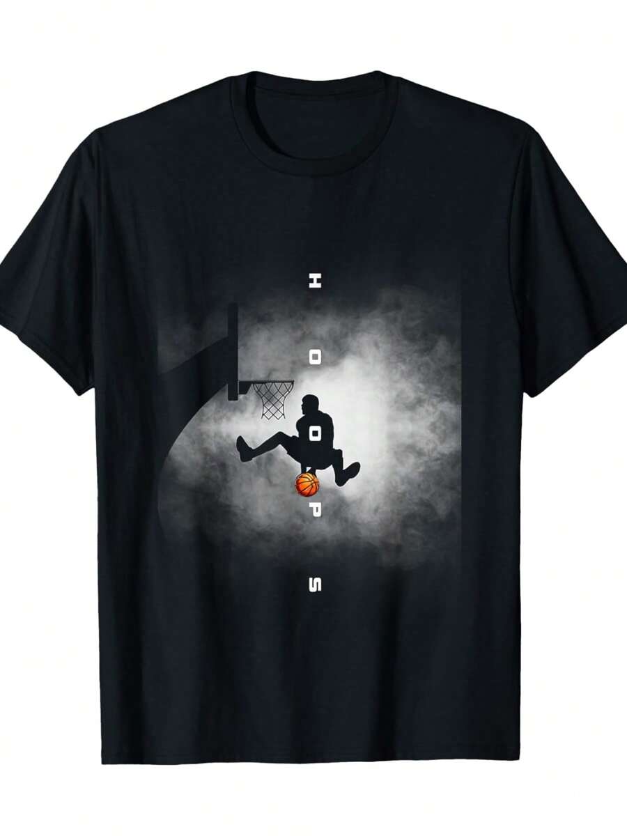 Hoops Basketball Apparel - Basketball T-Shirt-220gT T-Shirt 100% Cotton T-Shirt