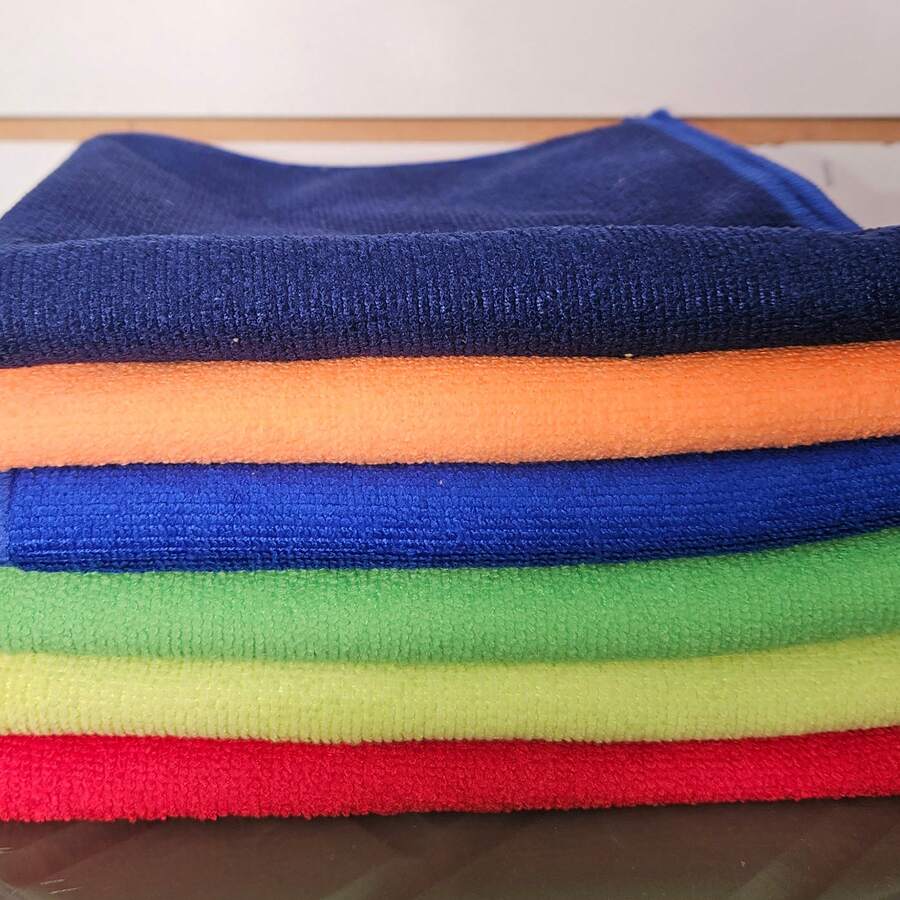 12 pcs Trapos de Microfibra Multiusos 35x35cm - 6 colores - Ver 1
