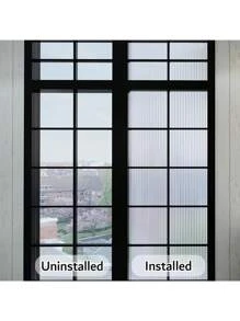 1 卷带凹槽的装饰窗膜，可阻挡 96% 的紫外线，保护家庭隐私免受窥探，适用于家庭、办公室、厨房