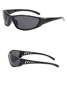 1pc Novos óculos de moda futuristas prateados ocos, óculos de moda retrô de alta qualidade estilo rua europeu e americano, adequados para atividades ao ar livre, passeios, festas, viagens, sessões de fotos, ideais para presentes de feriado e aniversário