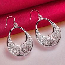 925 纯银吊坠蝴蝶镂空耳坠女士婚礼订婚派对时尚珠宝