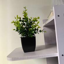 3PCS Mini Artificial Eucalyptus With Black Pots, Small Fake Greenery Bonsai For Home Office Bedroom Bathroom Indoor Decor - Multicolor - View 7