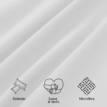 Single Fitted Sheet And 1 Cotton-Touch Microfiber Pillowcase - 白色 - 查看 4