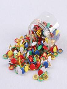 100pcs/Box Colorful Tacks For Cork Board With Transparent Head, Suitable For Painting Back To School,Back To School,School Supplies
