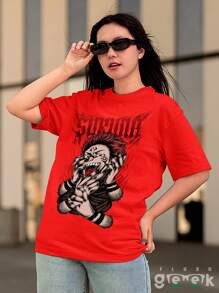 T-Shirt Shirt Jujutsu Kaise Ryomen Sukuna Yudji Itadori Kokusen Anime Series Ref 1542 FLUXOGEEK - 紅色 - 查看 6