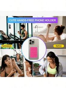 Cell Phone Holder With Suction Cups And Double-Sided Tape – Practical And Versatile Fixation - trắng - Xem 4