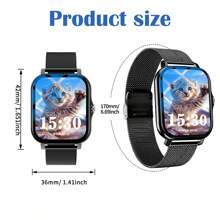 Double Strap Smart Watch 1.83-Inch Full Screen Touch Fitness Tracker, Sports Wireless Call/Dial, Message Reminder Date Alarm Compatible With Android/Ios Unisex - Pink [Double strap] - View 10