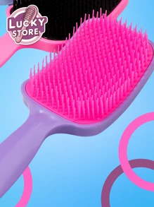 Escova Raquete para Cabelo - Anti Frizz - Multicolorido - Visão 5