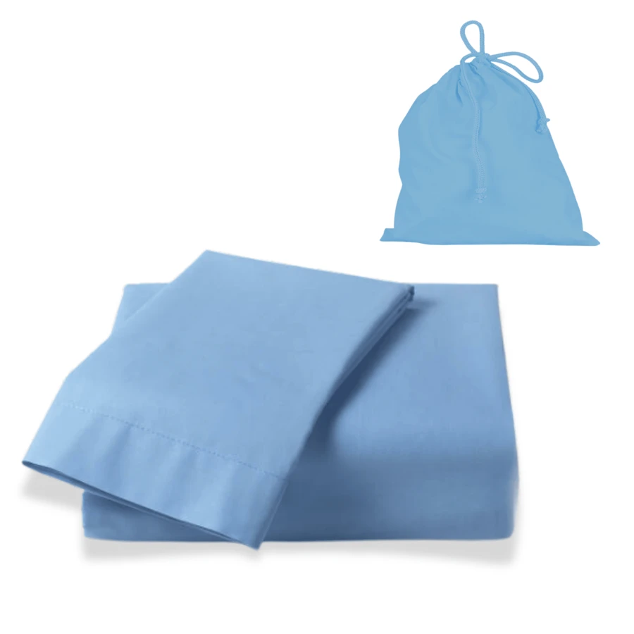 Single Fitted Sheet And 1 Cotton-Touch Microfiber Pillowcase - 淺藍色 - 查看 1