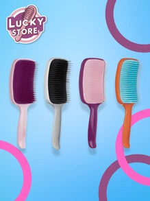 Escova Raquete para Cabelo - Anti Frizz - Multicolorido - Visão 3