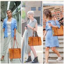 Fashion Dog Purse Pet Carrier Leather Bag For Small Dogs Cats Puppy Portable Tote Bag Airline Approved Soft-Sided Carriers Brown - 布朗1 - 查看 6