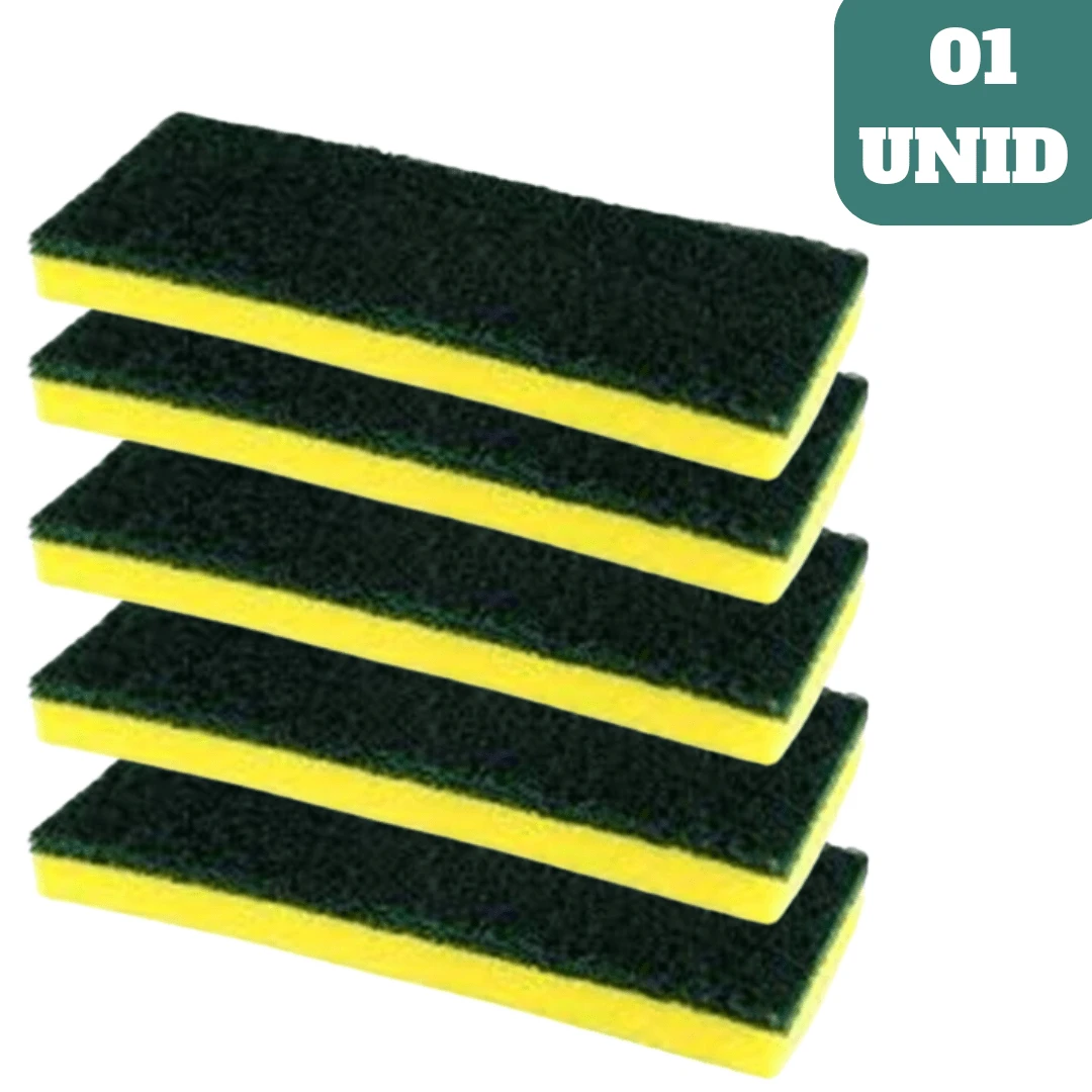 Squeegee Scrubber Tile Abrasive Sponge Refill Large Sponge - Green - View 1
