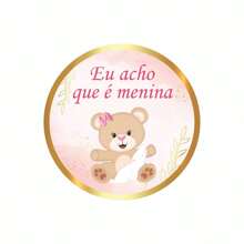100 Baby Shower Stickers Bear Girl Or Boy Decoration - CÔ GÁI/BÉ TRAI - Xem 3