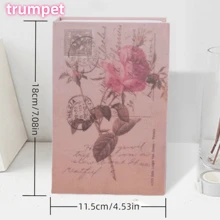 1pc Creative Book-Shaped Box, With Key, Hidden Bedside, Rose Flower Design, Available In Small/Medium/Large Sizes, Fake Book Box For Office, Bedroom, Etc.