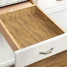 1 卷 - 木纹接触纸自粘可移除 PVC 墙纸，易于粘贴和移除，适用于厨房、卧室、客厅台面、家具装饰和翻新 - 駝色 - 查看 5