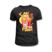 Unisex Fashion Capybara T-Shirt For Boys And Girls, Cotton, 9 - 黑色 - 查看 2