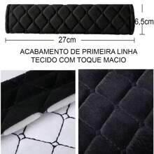2Pcs Car Seat Belt Shoulder Protection Pad Soft Comfortable Backpack Strap Protect Neck And Shoulders From Chafing COVER - màu đen - Xem 7