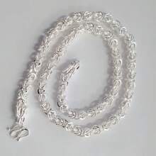 Collar sólido con acabado de plata chapada, Dije de dragón redondo de 8 mm de alta calidad, joyería de moda