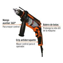 Rotomartillo 1/2", 750W, TRUPER PRO ROTO-1/2A8 - Naranja - Ver 2