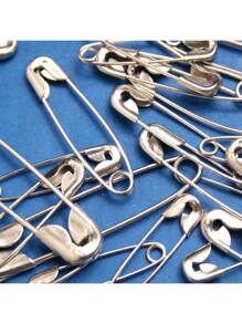 Alfinetes de segurança de aço niquelado, resistente, 5 tamanhos diferentes de alfinetes de segurança, para roupas, costuras artesanatos