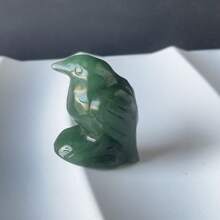 1pc 4cm Natural Crystal Raven Figurine, Crystal Carved Ornament, Raven Home Decor