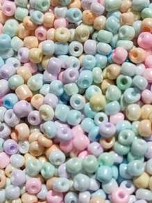 Kit 1600 miçanga sortidas + Fio Missangas Entremeio Pérolas Pulseira Colar Infantil Bijuteria