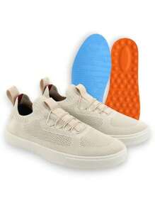 KnitFest Men's Casual Shoes Stitched Sole With Gel Insole Prime Shipping - Beige - View 1