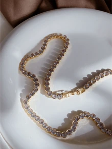 Colar de decoração de strass super brilho europeu e americano