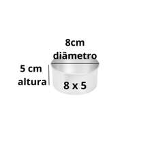 Kit 6 (SEIS) Forma BENTO Cake n° 8 x 5 cm Assadeira Forma Bolo Alumínio - Prata - Visão 2