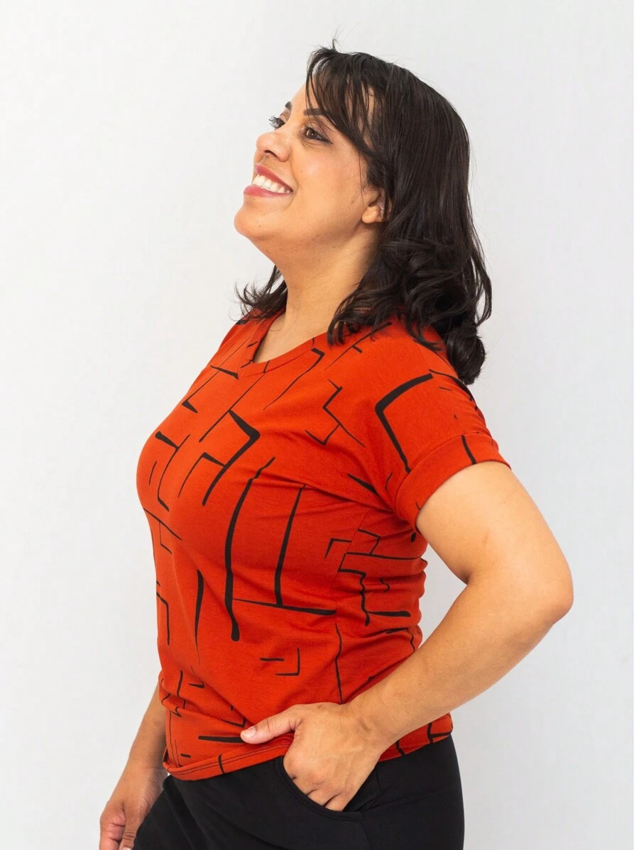 Women's T-Shirt - SHALON MODA EVANGÉLICA - Orange - View 1
