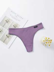 Kit 15 Calcinha Fio Dental Feminina Luxo semi Algodão Canelada