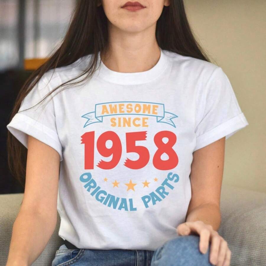 1958 Birthday T-Shirt,1958 Birthday Awesome Shirt, Vintage 1958 Shirt, 1958 Birthday Gift For Women, 1958 Birthday Best Friend Shirt
