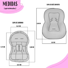 Baby Car Seat Combo (Baby Car Seat Cover + Adjustable Hood + Pair Of Belt Protectors) + Stroller Cover + Belt Protectors + Printed Cushion - 軍綠色 - 查看 3