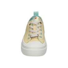 REFRESH | Sneakers basse Refresh per la moda giovane – Sneakers con plateau di medio peso e dettagli floreali – Sneakers con lacci e cerniera – Casual – Vegane – Modello 172562 - Giallo - Visualizzare 3