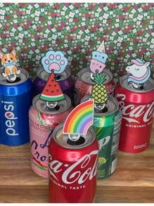 Cutie Poos Tab Buddy Soda Can Opener - Silly Golden Rainbow Unicorn Poop Keychain Gift Present Charm Accessory For Arthritis, EDS, Nails - 金色 - 查看 6