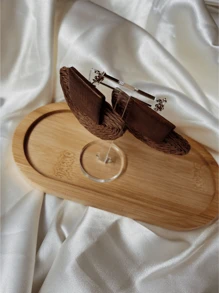 Brincos com decoração geométrica de praia festa carnaval