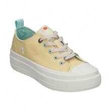 REFRESH | Sneakers basse Refresh per la moda giovane – Sneakers con plateau di medio peso e dettagli floreali – Sneakers con lacci e cerniera – Casual – Vegane – Modello 172562 - Giallo - Visualizzare 2