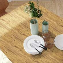 1 卷 - 木纹接触纸自粘可移除 PVC 墙纸，易于粘贴和移除，适用于厨房、卧室、客厅台面、家具装饰和翻新 - 駝色 - 查看 2